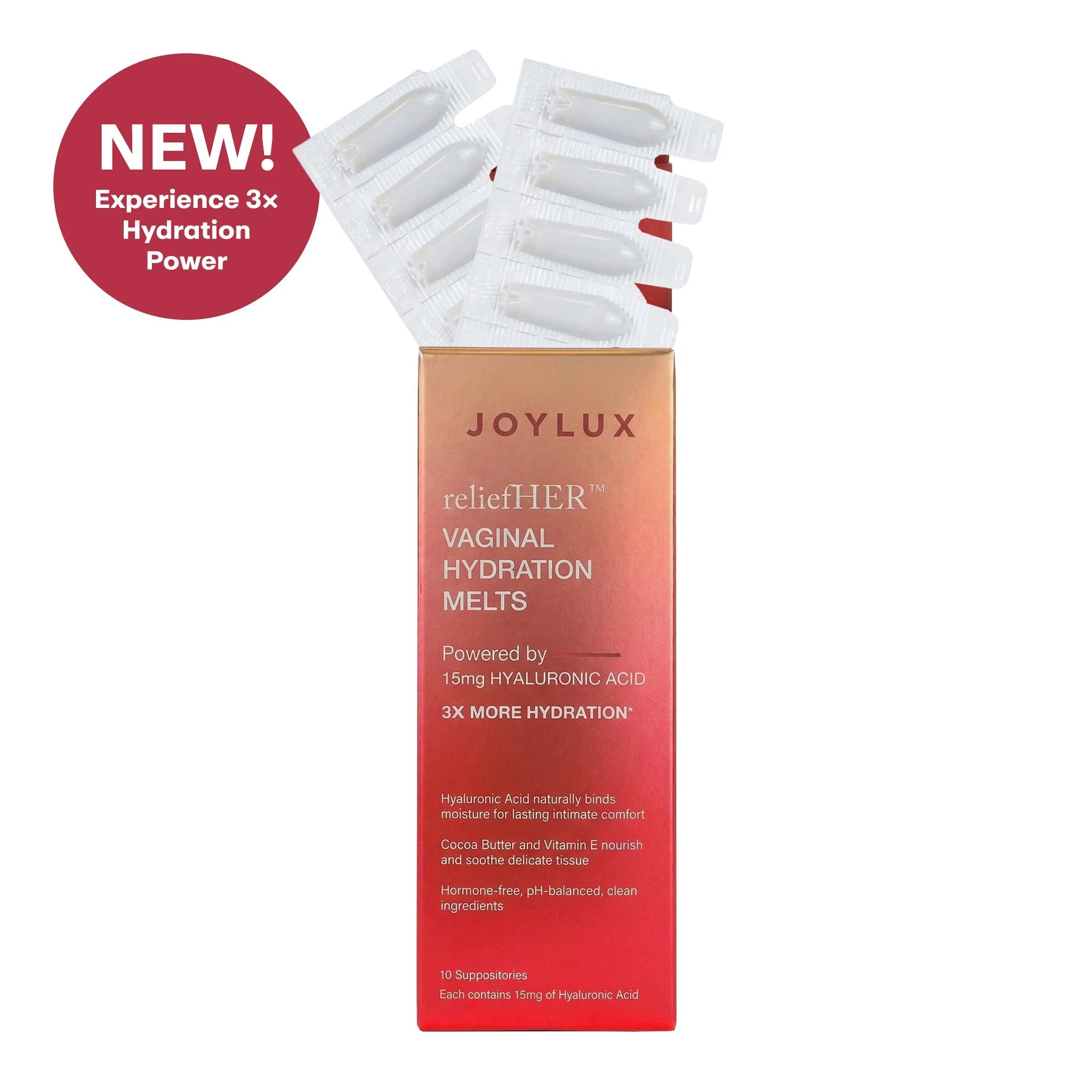 JoyLux ReliefHER Vaginal Hydration Melts (10-Pack)